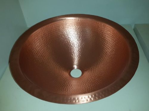 2001 Undermount Hammered Round Copper Sink