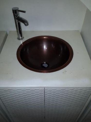 2004 Undermount Hammered Round Copper Sink