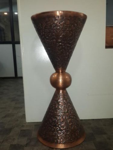 Hammered Copper Pedestal Sink