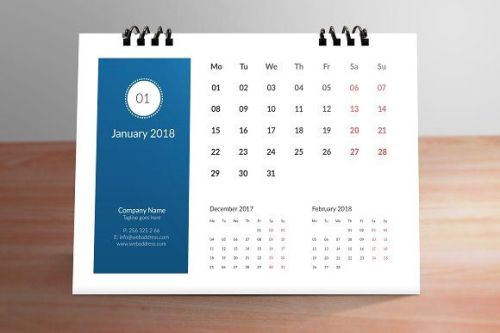 Rectangle Paper Table Calendars, For Home, Office, Feature : Lightweight