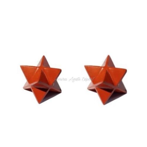 Coated Red Jasper Merkaba Star, For Decoration