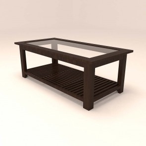Rectangle Wood Center Table, For In Living Room, Color : Brown
