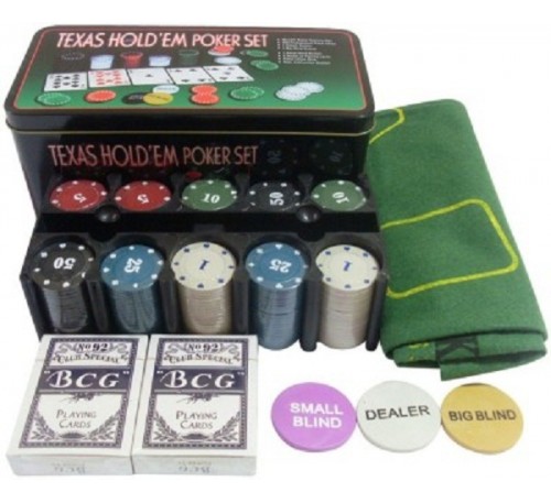 200 Pcs Diced Poker Chip Set With Denomination