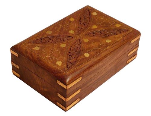 VIAN0562C Wooden Handmade Jewellery Box, Color : Brown