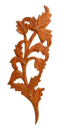 Wooden Leaf Shaped Single Piece Key Hanger