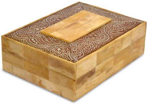 BOX BRASS & BONE INLAY