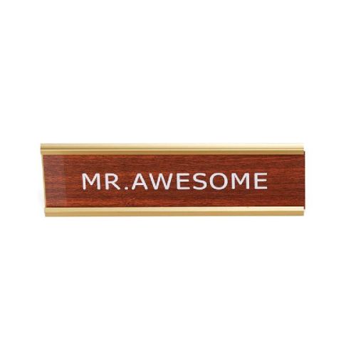 Wood Name Plate Holder