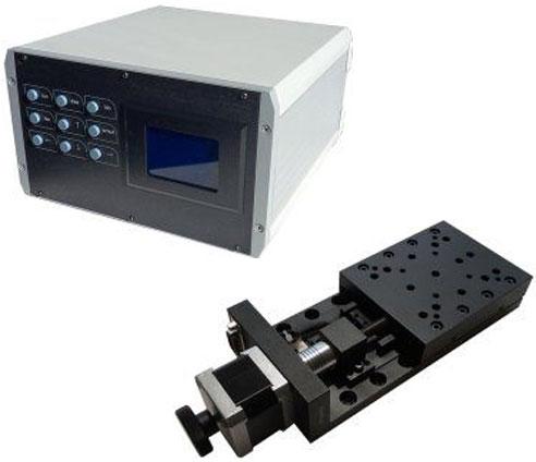 Black Anodized. Aluminium Alloy. MOTORIZED LINEAR STAGE