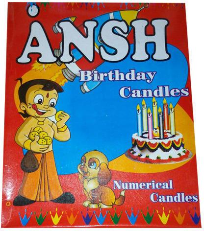 Colored Birthday Numerical Candle