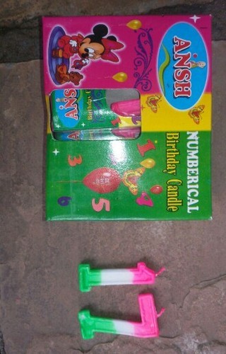 Colored Number Candle