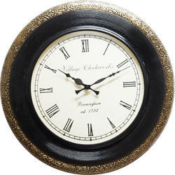 Brass Line Wall Clock, Overall Dimension : 18 X 18 Inches