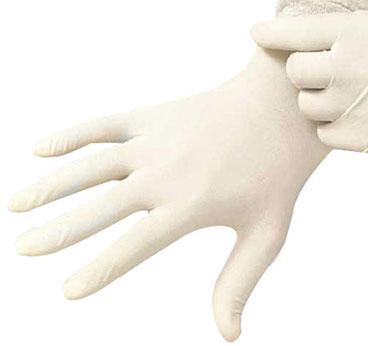 Latex Examination Gloves, Feature : Polymer Lined