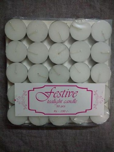 50 Pcs White Tea Light Candles