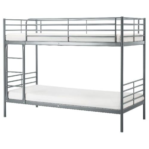 Plywood Polished 40-50 Kg Iron Double Bunk Bed, Length : 76 Inches