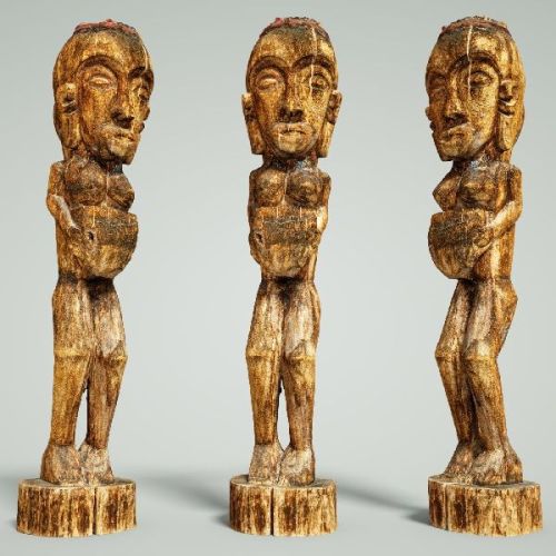 Wooden Statue, For Decoration, Color : Brown