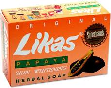 Skin whitening soap