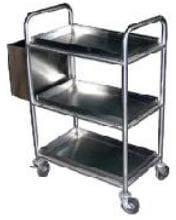 Polished Stainless Steel Utility Trolley