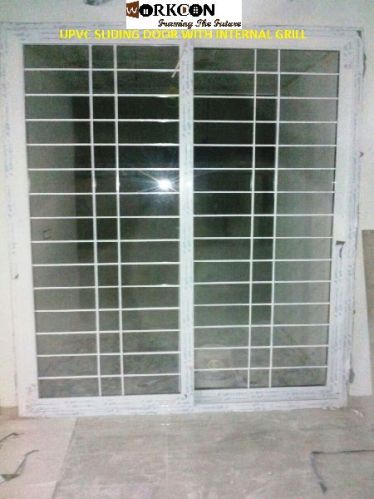 UPVC Sliding Door With Internal Grill, Sliding Door Type : 3 Track