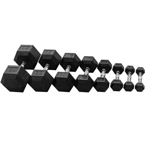 Mild Steel Hexagonal Dumbbells, Handle Type : Straight