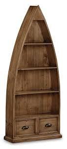 Reclaimed Wooden Bookcase Boat Style