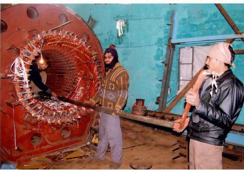 Rewinding Generator Stator