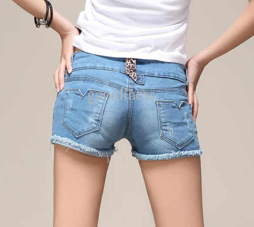 Ladies Denim Shorts, Color : Multicolor