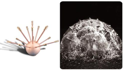 Brass Dandelion Hemisphere Fountain Nozzle