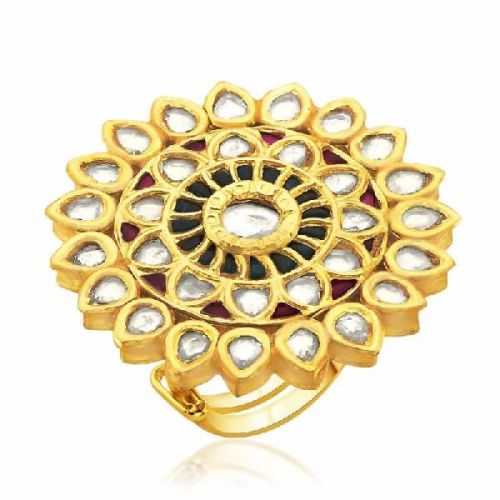 Floral Jadau Kundan Ring