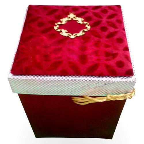 Wooden Satin Printed Designer Wedding Bhaji Box, Shape : Rectangular