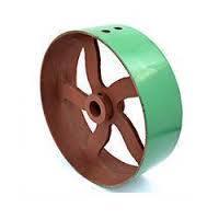 Metal Flat Belt Pulley, Color : Green