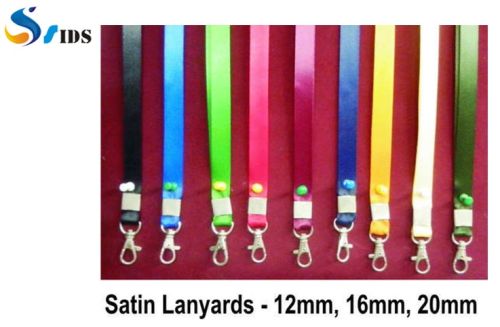 Plain Satin Lanyard, Size : 10inch, 12inch, 14inch, 16inch, Etc.