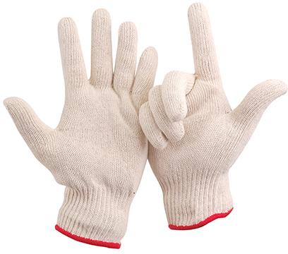 Cotton Knitted Seamless Gloves, Size : 6-10