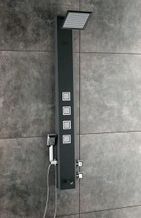 JAAZ Aluminium Angel Shower Panel, Color : White, Black, Steel Matte