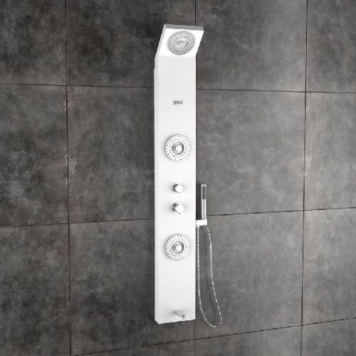 JAAZ Aluminium Neon White Shower Panel, Color : Black