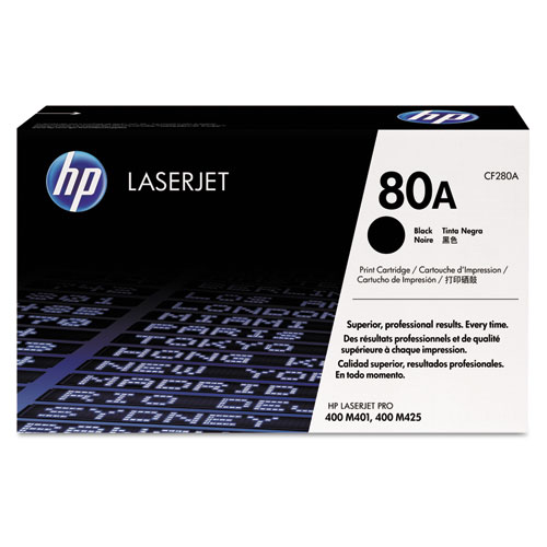 HP 80A, (CF280A) Black Original LaserJet Toner Cartridge