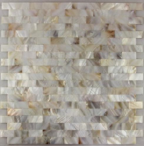 Seamless Rectangle Freshwater Shell Mosaic Tile 300*300mm