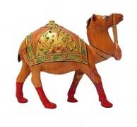 Wood Camel Sculptures, Hand Carved Camels