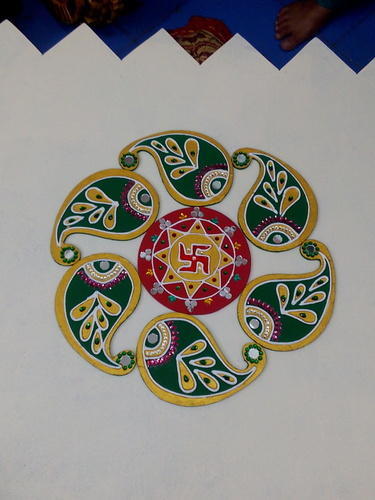 Traditional Wooden Rangoli