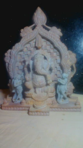 Pink Stone Ganesh Statue