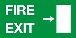 FESB-11 Fire Exit Sign Board, Color : Green