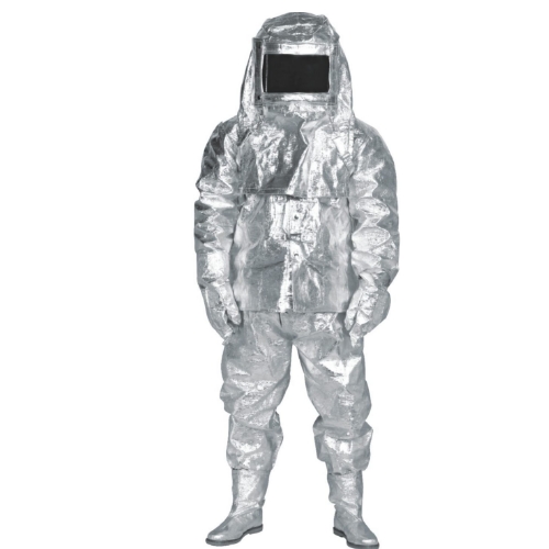 Aluminum Fire Resistant Suit, Color : Grey