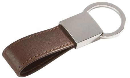 Leather Keychain With Metal