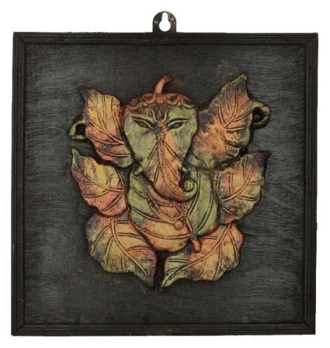 RURALSHADES Terracotta Ganesh/Ganpati Frame Wall Hanging