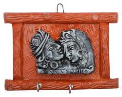 Terracotta Radha Krishna Key Holder 10x8inch