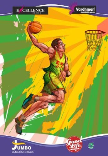 Rectangular 17cm X 27cm Jumbo Long Notebook, For School, Cover Material : Paper