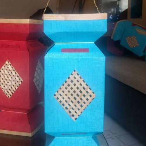 Sky Lantern, Size : 15 Cm X 15 Cm X 40 Cm