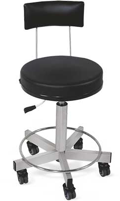 Revolving Stool With Cushioned Seat and Back