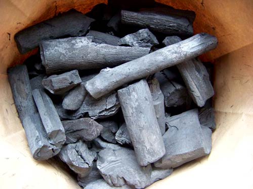 Hardwood charcoal, Packaging : Bag