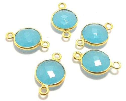 Brass Peru Chalcedony Bezel Connector, Gender : Male/ Female