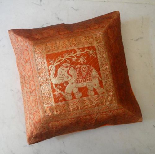 Embroidered Silk Cushion Pillow Cover